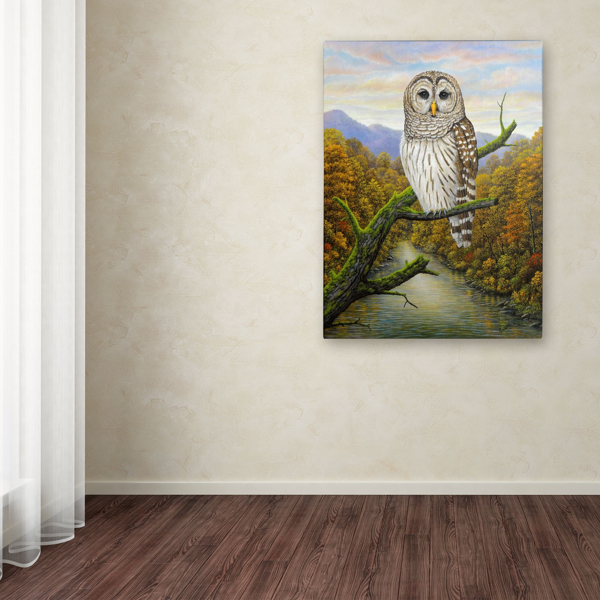 Trademark Fine Art 'Barred Owl' Canvas Art by Robert Wavra