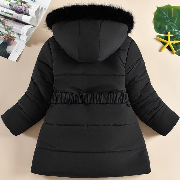 ZHOUCHANKIDS Winter Jacket Girls Down Jacket Thermal Lined Winter