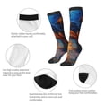 thumbnail image 4 of Picia Women Crew Soft Moisture-wicking Socks Cosmic Dog Starry Night Pattern Design Cotton Socks, One Size fit All, 4 of 9