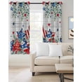 thumbnail image 2 of Independence Day Blackout Curtains for Bedroom Living Room Darkening Curtains 54 Inch Long Eucalyptus Leaves Country Wood Grain Short Curtain for Small Window Treatment Grommet Drapes 52"x54"x2, 2 of 9