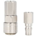 thumbnail image 2 of Quick Air Coupler, Standard Size Plug In Connection Pneumatic Fitting Easy To Install Nickel Plated Stainless Steel  For Industrial Devices For Automotive 8mm Long Tail, 2 of 8