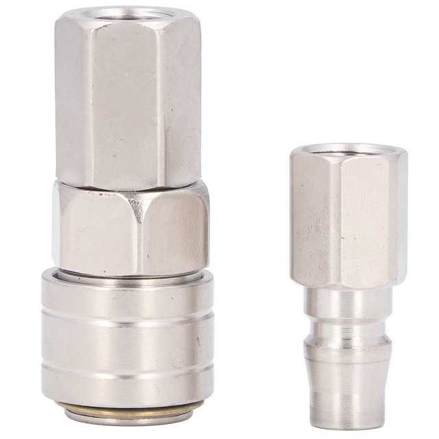 Pneumatic Fittings,Air Coupler Nickel Plated Quick Connect Air Coupler Air Hose Fittings Built for Professionals