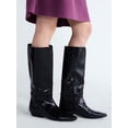 thumbnail image 3 of Scoop Women's Faux Croc Flat Tall Boots, 3 of 8