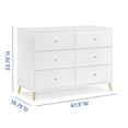 thumbnail image 6 of Delta Children Essex 6 Drawer Dresser, Bianca White/Natural, 6 of 9