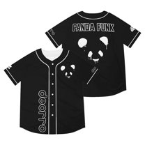 Deorro Merch Panda Funk Baseball Jacket Unisex Stylish V-neck Button Short-sleeved T-shirt