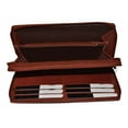 Ladies Double Zipper Genuine Leather Wallet by Leatherboss