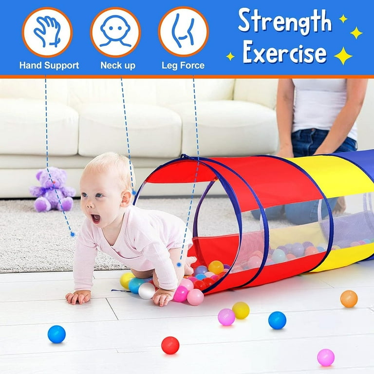 Kids Play Tunnel for Toddlers, Pop up Crawl Play Tent for Baby or
