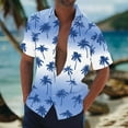 thumbnail image 1 of Blusa y camisa de manga corta con cuello vuelto Camisa casual para hombre Camisa de bolos vintage de manga corta Camisas de verano de playa cubana Camisa con botones Blusa para hombre Poliéster, 1 of 5