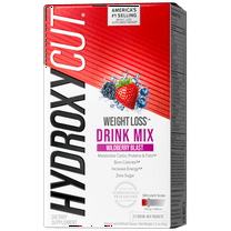 Hydroxycut Original Weight Loss Powder Drink Mix Packets, Burn Calories, Increase Energy, Wildberry Blast, 21 Count