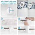 thumbnail image 4 of No Hook Shower Curtain, Blue Beige Coastal Shower Curtains for Bathroom with See Through Top Window, Beach Starfish Summer Eucalyptus Vintage Waterproof & Washable Bath Curtain Stall 48"x72", 4 of 9