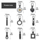 thumbnail image 3 of Tirador deslizante de cremallera desmontable, kit de reparación de cabeza de cremallera de Metal de repuesto Universal para manualidades, bolsos de equipaje, ropa, 5 piezas, 3 of 4