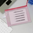 thumbnail image 1 of weibbin A3 Mesh Zipper File Bag Stationery Pen Bag Office Transparent Data Bag Bill Storage Bag, 1 of 6