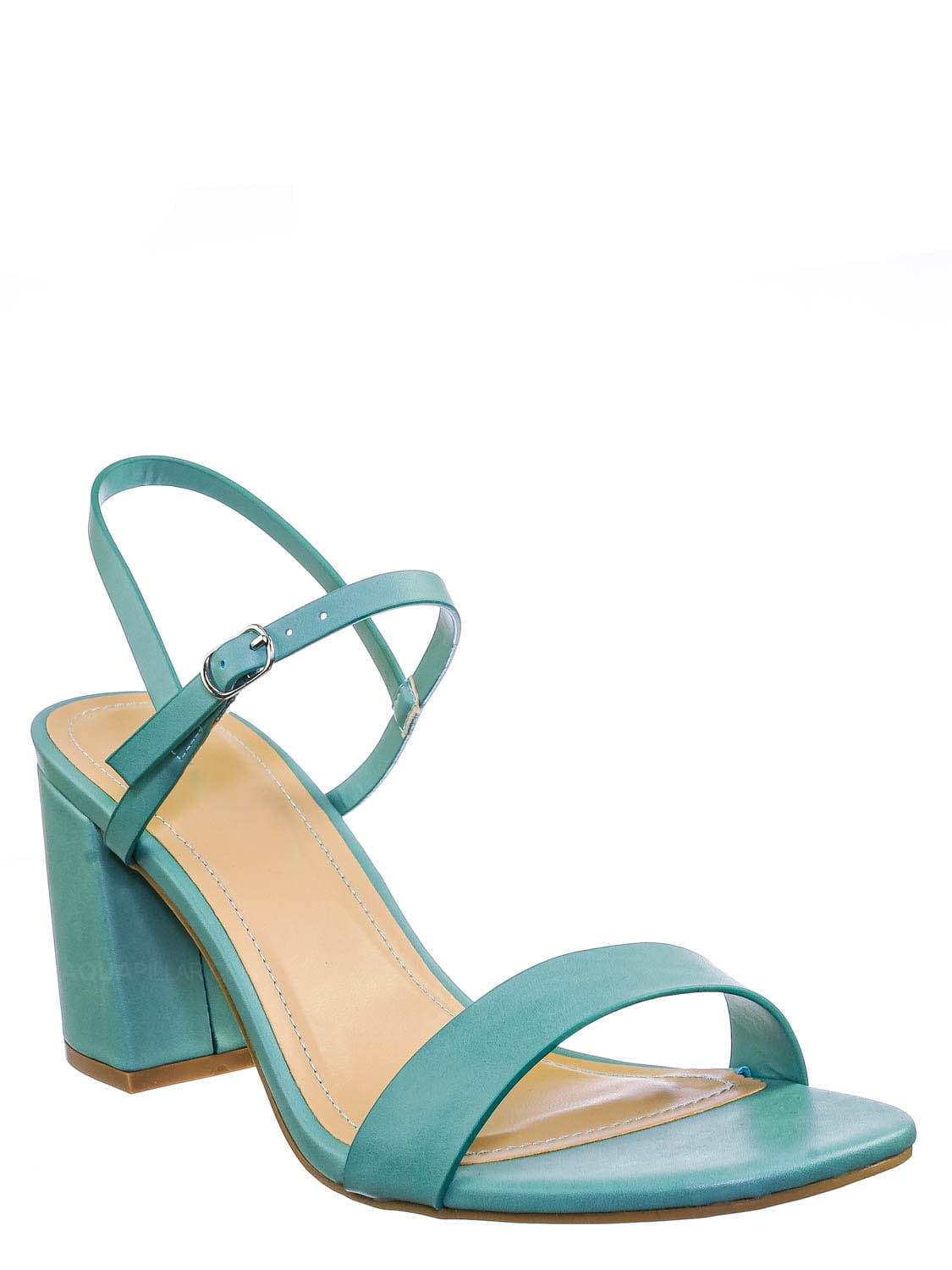 thin strap block heel sandal
