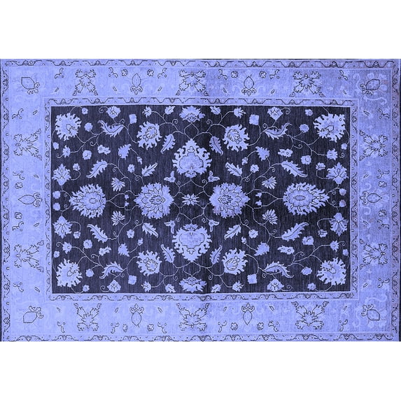 Ahgly Company Indoor Rectangle Oriental Blue Traditional Area Rugs, 4' x 6'