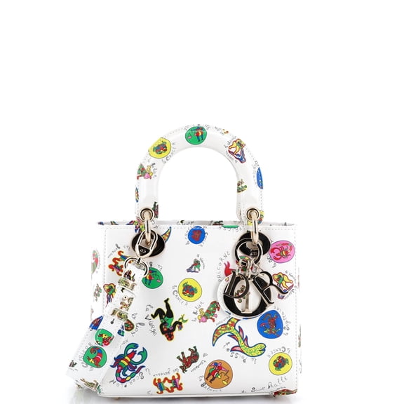 Pre-Owned My ABCDior Lady Dior Bag Printed Leather Small By Rebag