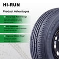 thumbnail image 4 of Hi-Run 2 Set ST100 ST205/75R15 8PR 107M Trailer Tire & 15X5 5 Lugs on 4.5" PCD Black Wheel Assembly Fits 205/75/15, 205 75 15, 4 of 10