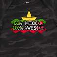 thumbnail image 4 of Inktastic 50% Mexican 100% Awesome Boys or Girls Baby Bodysuit, 4 of 5