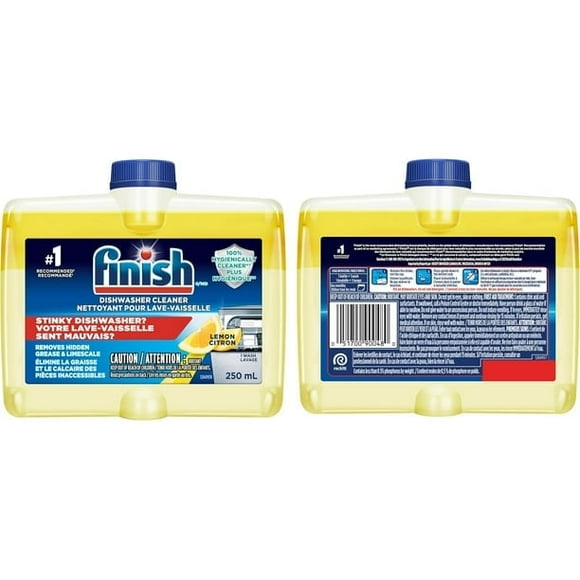 Finish Nettoyant pour Lave-Vaisselle, Nettoie en Profondeur la Graisse Cachée et le Calcaire, Combat les Odeurs, Citron, 250 ml