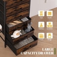 thumbnail image 3 of Tall Nightstand for Bedroom, End Table for Living Room Dorm, Night Stand Side Table for Small Space, Dressers & Chests of Drawers, 6 Vertical Storage Drawers Fabric Dresser for Closet, 3 of 15