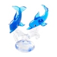 thumbnail image 2 of Dolphin Decor Dolphin Ornaments Craft Collection Sea Animal Tabletop Clear Glass C, 2 of 9