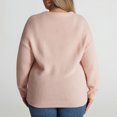 thumbnail image 4 of GigrtiJin Women's Plus Size Sweater Solid Color Round Neck Loose Casual Knit Sweaters Warm Comfy Sweater Tops, 4 of 6