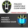 thumbnail image 4 of ILM Motorcycle Helmet Full Face with Pinlock Compatible Clear&Tinted Visors and Fins Street Bike Motocross Casco DOT(Surprise Yellow, Large), 4 of 7