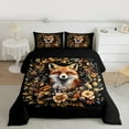 thumbnail image 2 of jejeloiu Cute Cartoon Fox Full Size Comforter Sets,Colorful Rustic Flower Bedding Comforter Set,Wild Animal Bedding Sets For Boys Kids,Breathable Home Decor Reversible,3pcs, 2 of 8