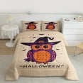 thumbnail image 2 of Manfei Kawaii Cartoon Owl Queen Comforter Set, Halloween Animal Bedding Sets, Teens Girls Boys Kids Reversible Bedding Comforter Set, Breathable Home Decor, 3pcs, 2 of 8