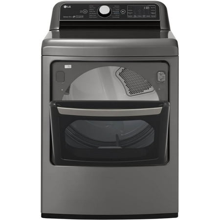 LG - 7.3 Cu. Ft. Smart Gas Dryer with Steam and Sensor Dry - Graphite steel