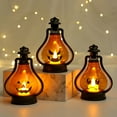 thumbnail image 3 of Halloween Pumpkin Lamp Lantern Halloween Pumpkin Lights Battery Operated Led Night Lighy for Ghost Party Home Outdoor Yard Decor, 1PC, 3 of 8
