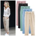 thumbnail image 1 of Guardurnaity Pantalones Casuales De Verano Para Mujer Pantalones De Cintura Elástica Pantalones De Mujer Pantalones De Primavera Para Mujer Prendas para la parte inferior del cuerpo, 1 of 3