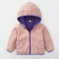 thumbnail image 2 of Leey-World Baby Boy Coat Toddler Winter Coat Fleece Zip up Hooded Bear Ears Warm Fuzzy Baby Kids Jacket Outerwear Sweater(Purple,5-6 Years), 2 of 9