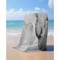 thumbnail image 4 of Marble Grey Beach Towels Oversized Super Absorbent, Modern Abstract Ink Painting Luxury Lightweight Bath Towel Quick Dry Sets For Bathroom/Pool/Rv Camping/Beach Play/Gym Room/Picnic 23"x47", 4 of 8