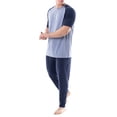 thumbnail image 4 of Fruit of the Loom Men's Short Sleeve Henley and Jogger Pant Pajama Set, 4 of 11