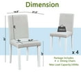 thumbnail image 7 of Dining Chairs Dining Chairs Only, Dining Chairs set for 4, Kitchen Chair with Padded Seat, Side Chair for Dining Room, White & Gray,Wooden Dining Chairs, 7 of 7