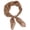 Brown, variant on 65cm Leopard Print Silk Scarf for Women Girls Short Necktie Scarf Fashionable Multifunction Accessory for Any Outfit