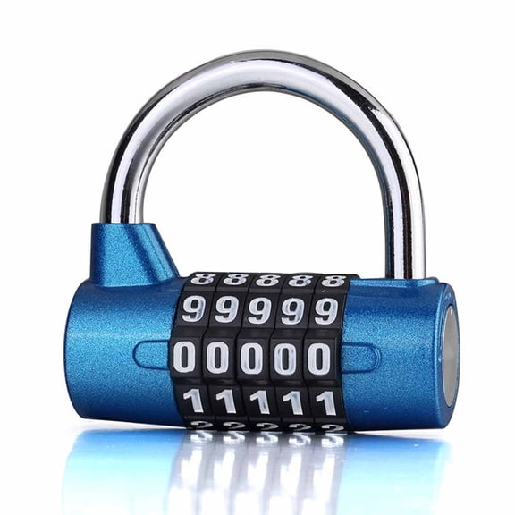 Heavy-Duty 5-Digit Combination Padlock for Gym Lockers & Cabinets - Secure