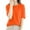 Orange, variant on WNEGSTG Shirts for Women Plus Size Round Neck Solid Color Basic Knit T Shirt Light Blue