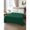 thumbnail image 2 of Dark Green Plaid Full Size Flat Sheet, Wrinkleproof & Fadeproof Cooling Flat Bed Sheet Only, Country Vintage Abstract Striped Lattice Breathable Soft Bedding Top Sheets 81 x 96 Inches, 2 of 8