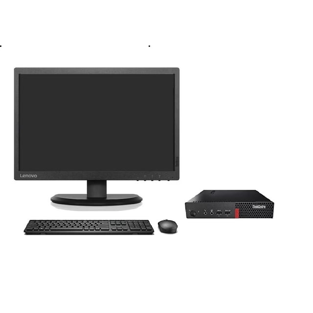 PC Lenovo M710 TINY- Intel Core i3-6a-8 GB RAM- 256 SSD- Monitor 20- Windows 10 PRO- Equipo Clase A, Reacondicionado.