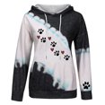 thumbnail image 4 of DDAPJ pyju Dog Mom Hooded Sweatshirt for Women ,Casual Long Sleeve Drawstring Hoodie Cute Footprint Graphic Pullover Tops with Pocket - 3XL, 4 of 4