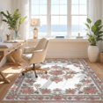 thumbnail image 3 of Design&I 5'x7' Washable Area Rug Vintage Scattered Rose Motif With Central Medallion And Dainty Accents for Dining Room, Under Table, Home Office, Snag-Free, Skid-Resistant, 3 of 7