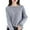 Grey, variant on Women's Sweater Round Neck Long Sleeve Button Front Cardigan Open Front Knit Lightweight Top Jacket for Casual Outfits