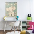 thumbnail image 3 of Stupell Industries Cottage Elephant with Overhead Banner White Framed Giclee Art, 24 x 30, by Ink Drop Loft, 3 of 8