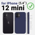 thumbnail image 2 of Shockproof Designed for iPhone 12 Mini Case, Liquid Silicone Phone Case with [Soft Anti-Scratch Microfiber Lining] Drop Protection 5.4 inch Slim Thin Cover, Navy Blue, 2 of 16