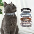 thumbnail image 3 of Leather Cat Collar with Studded for Small Medium Large Breed Best Gift Pet Rivet Collar, 3 of 5