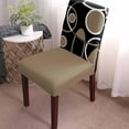 thumbnail image 2 of Abstract Dining Room Chair Covers Set of 8, Modern Art Texture Decoration Black Stretch Chair Slipcovers Removable Washable Seat Cover Chair Protectors for Kitchen Home, Hotel Banquet, 2 of 6