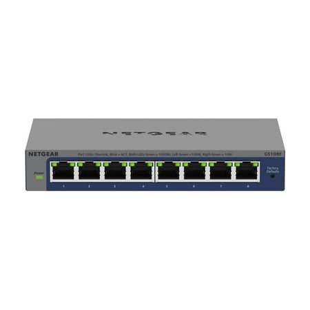 NETGEAR - Plus Series 8-Port Gigabit Ethernet Switch - Gray
