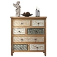 thumbnail image 2 of GDF Studio 25" Vintage Wooden Accent Chest, Rustic 6 Drawer Storage Dresser, Living Room, Multicolor, 2 of 10
