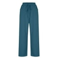 thumbnail image 5 of Guieoi Womens Pants Plus Size Women's Casual Trousers and Trousers Solid Color Large Size Running Fitness Sports Pants with Pockets Green XXXL, 5 of 9